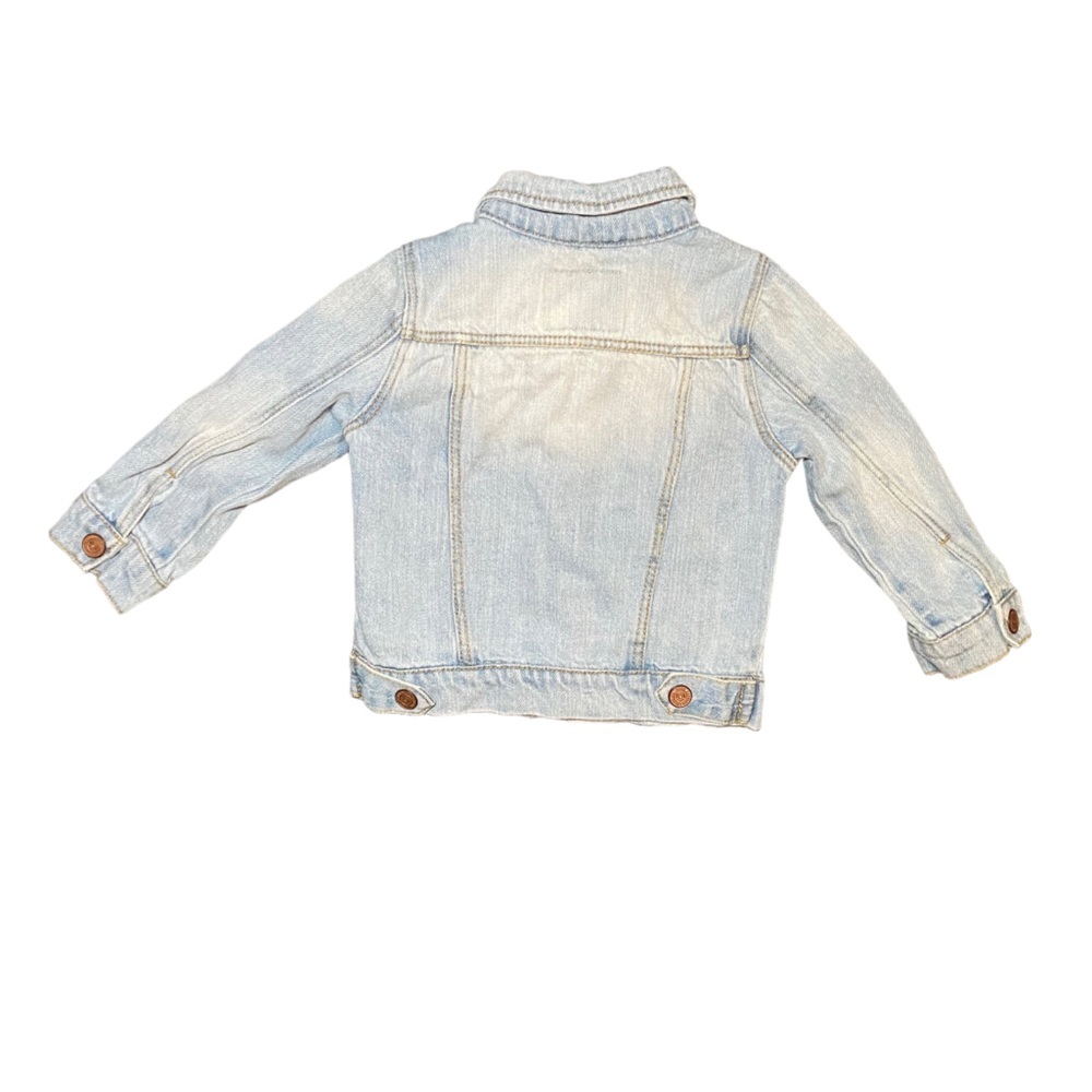 Zara Baby Boy Jean Jacket 9-12 Month light wash snaps lightweight - Picture 2 of 4